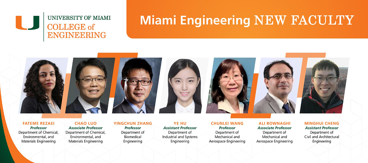 Banner of new faculty at the College of Engineering