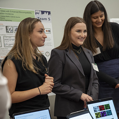 Students explaining their capstone