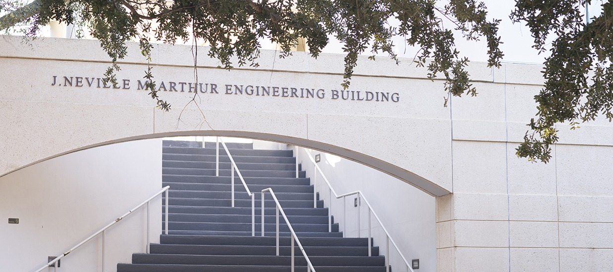 Exterior of the McArthur Engineering Building