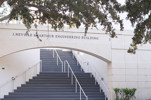 Exterior of the McArthur Engineering Building
